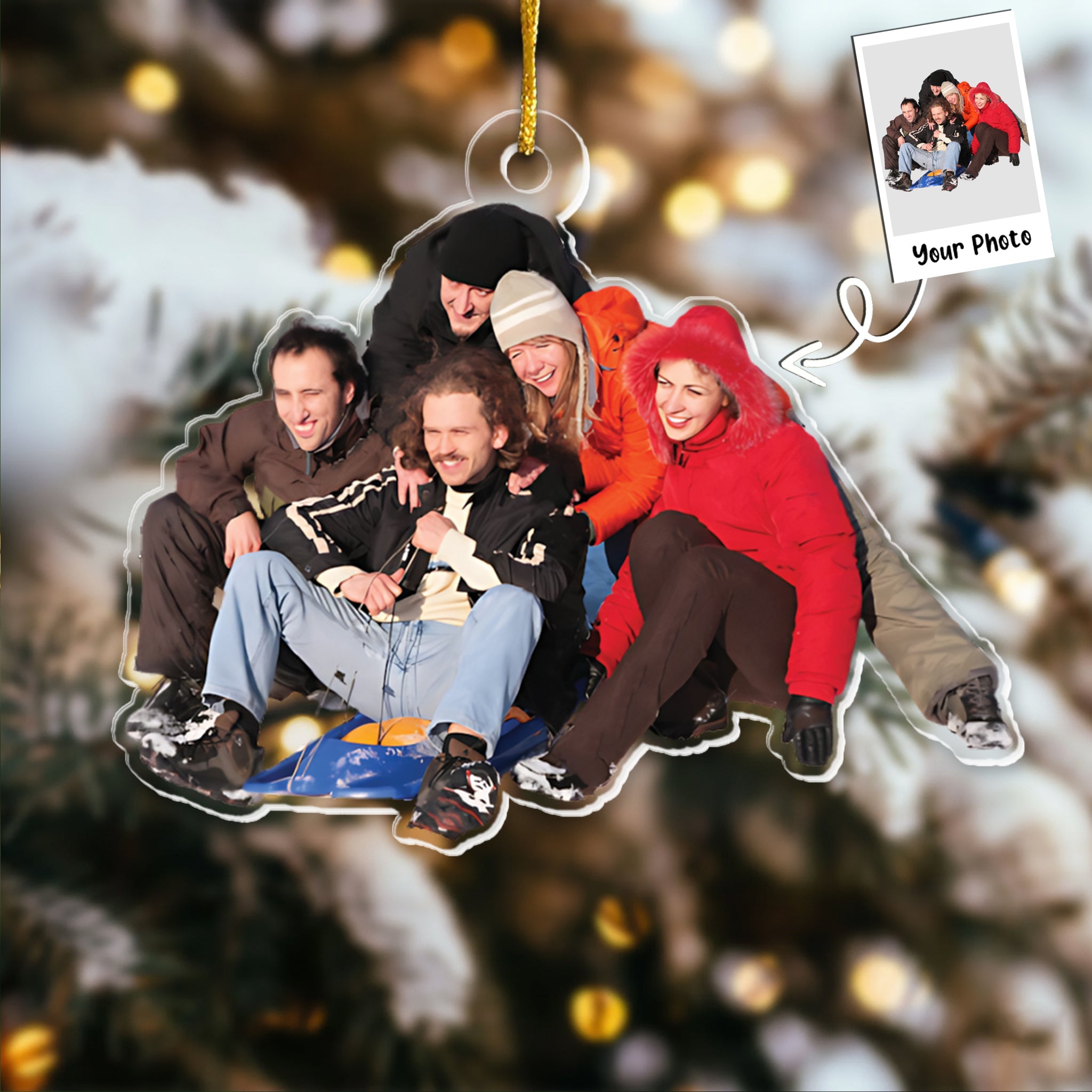 Gift For Friend - Personalized Friends Photo Ornament Christmas Gift For Friend