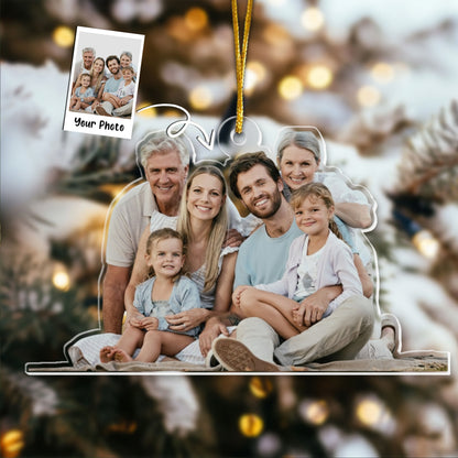 Gift For Grandparents - Personalized Family Photo Ornament