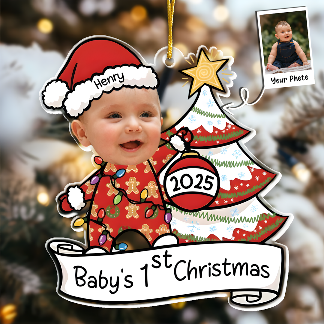 Baby's First Christmas - Personalized Acrylic Photo Ornament