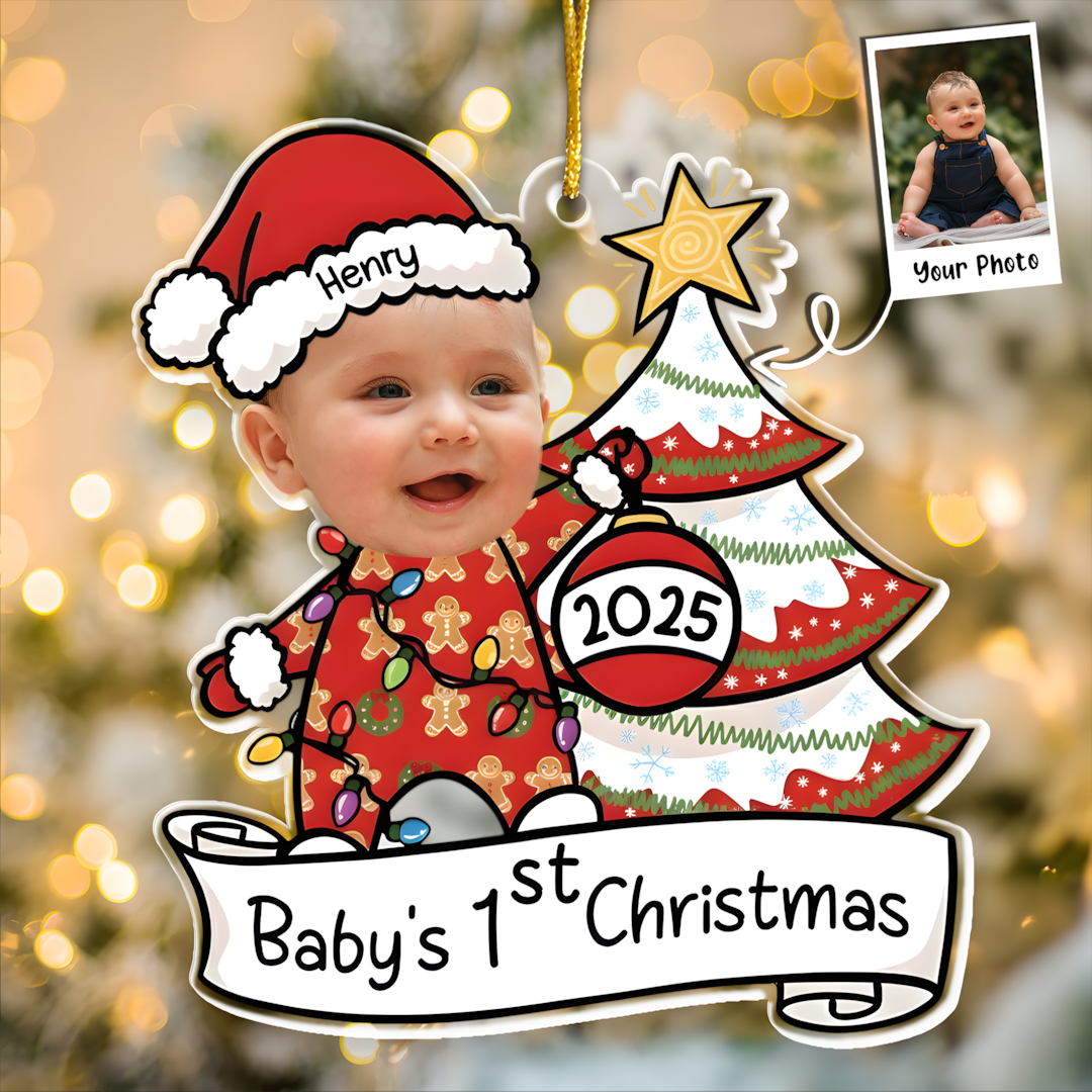 Baby's First Christmas - Personalized Acrylic Photo Ornament