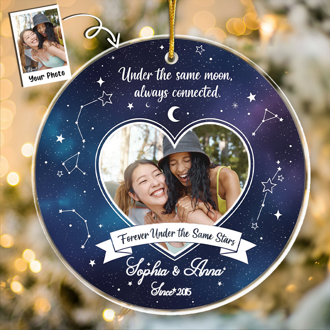 Forever Under The Same Stars - Personalized Best Friends Photo Ornament