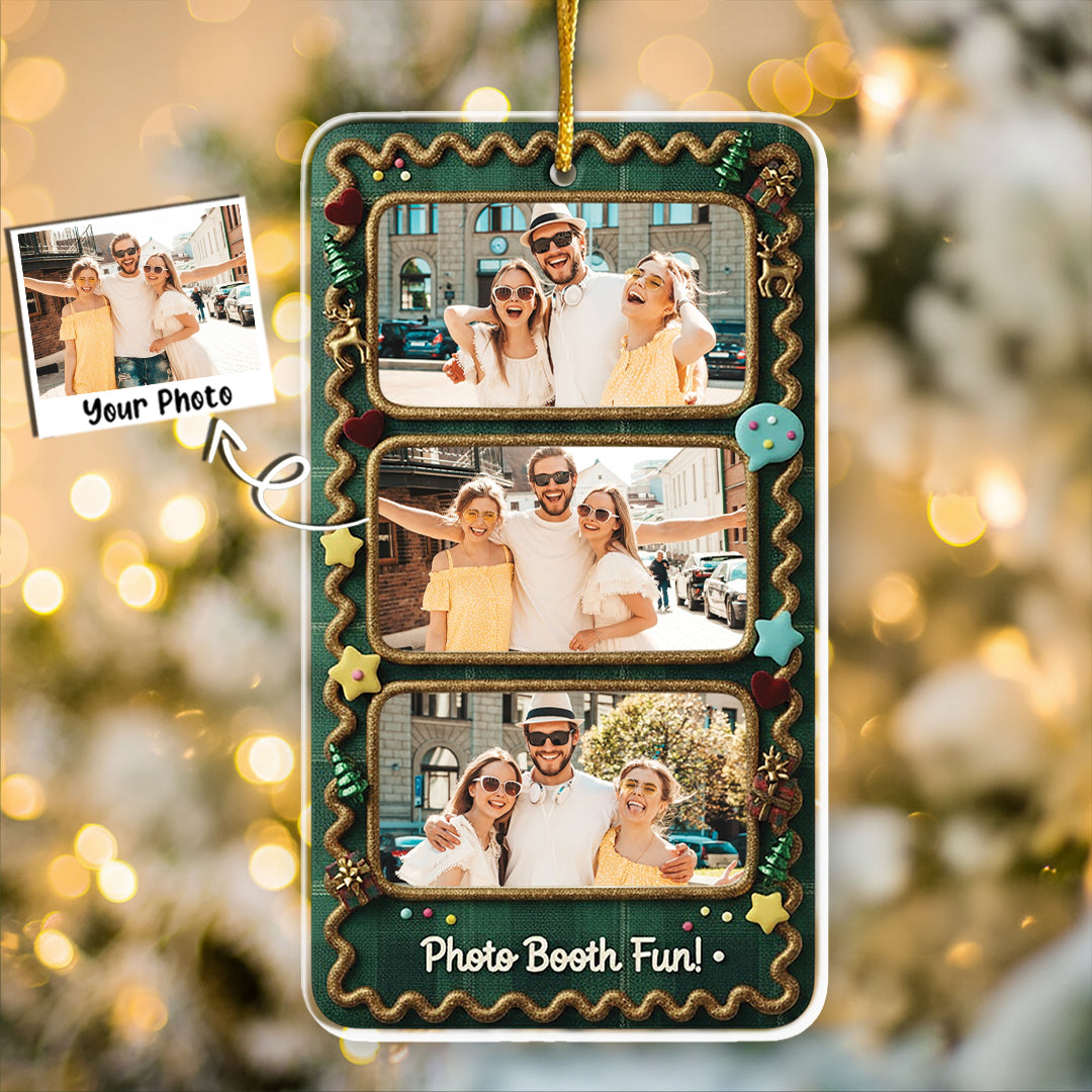 Gingerbread Photo Collage Ornament 2 - Photo Booth Fun Custom Picture Keepsake