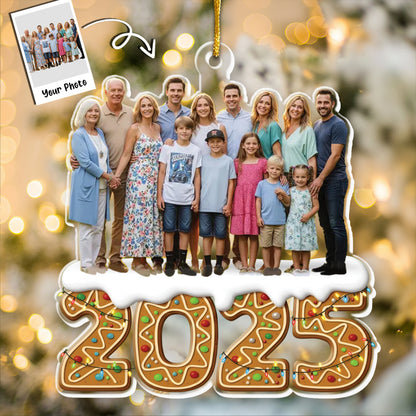 Custom Photo Acrylic Ornament - Personalized Christmas Birthday Gifts For Mom, Dad, Brother, Sister, Kids