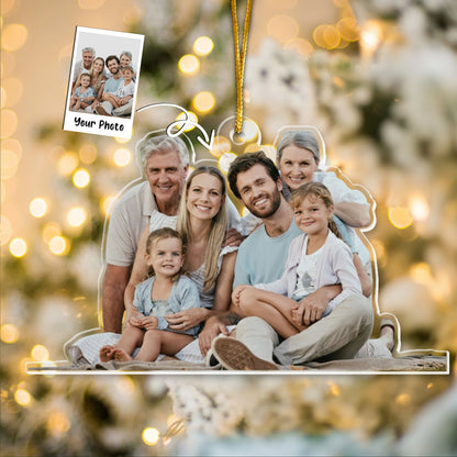 Gift For Grandparents - Personalized Family Photo Ornament