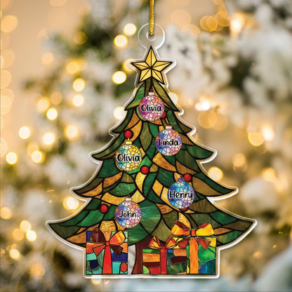 Holiday Family Tree - Personalized Custom Acrylic Ornament