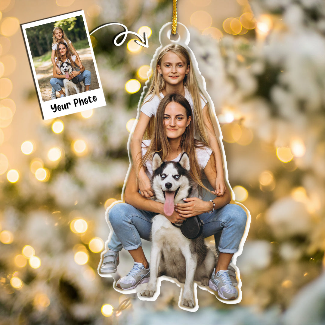 Custom Photo Christmas Gift From Santa - Dog & Cat Personalized Custom Ornament
