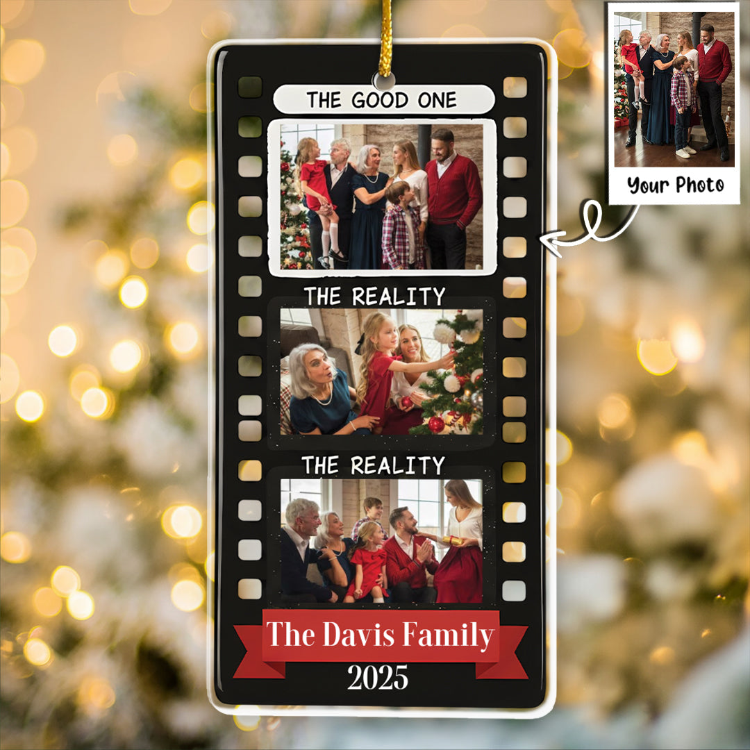 The Good One Vs The Reality Personalized Photo Ornament - Humorous Family Gift 2025