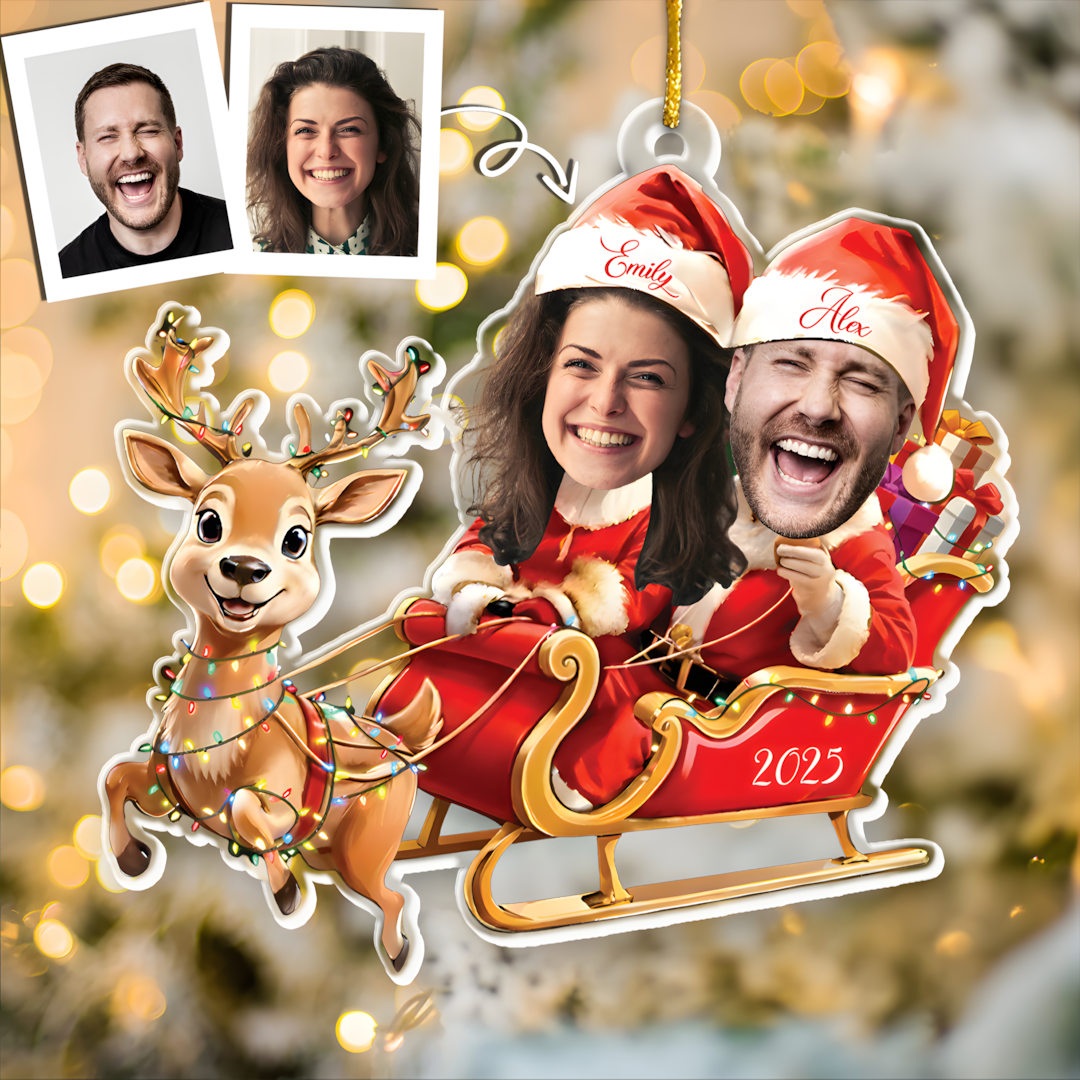 Couple Funny Custom Ornament - Personalized Acrylic Photo Ornament