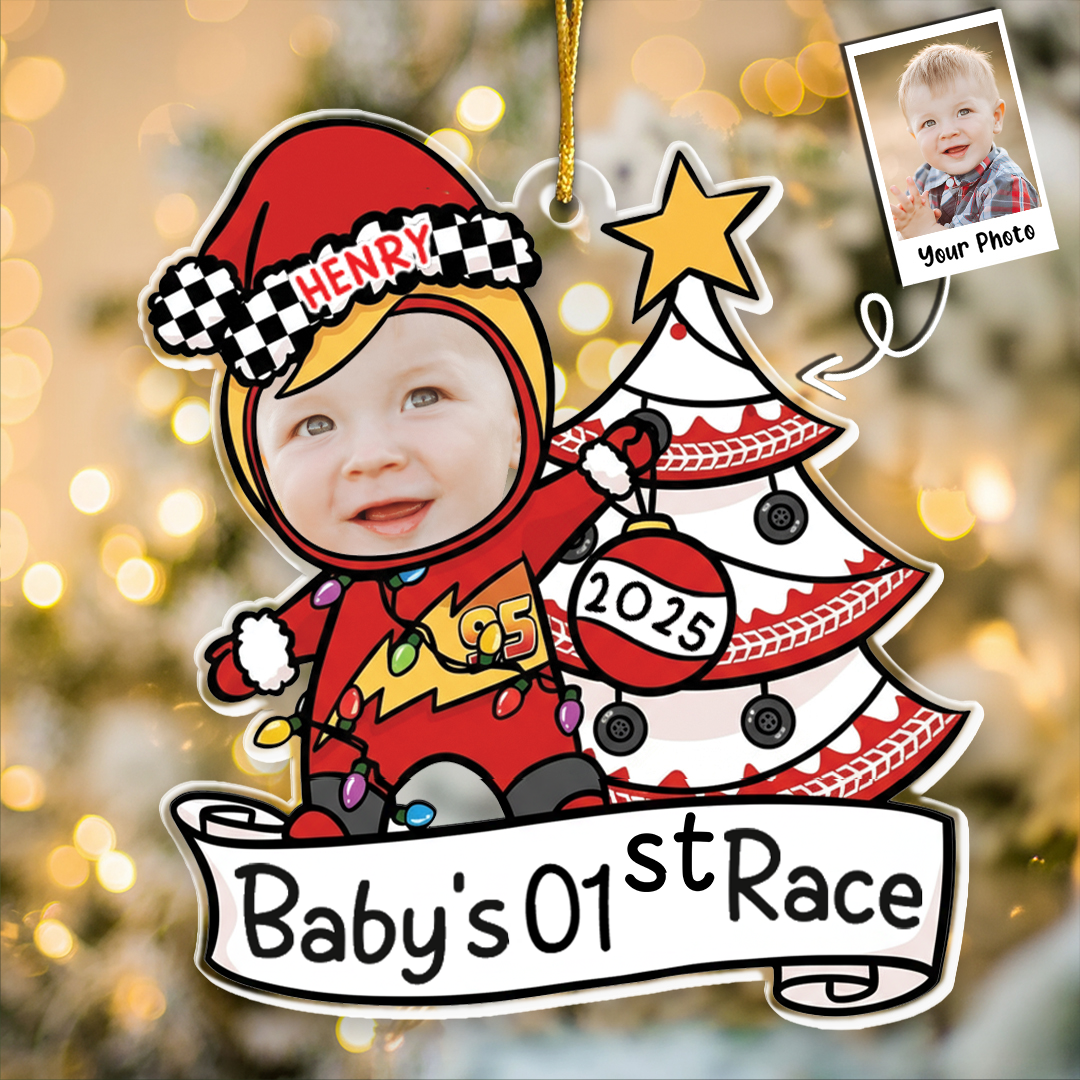 Baby's First Christmas MC Queen - Personalized Acrylic Photo Ornament
