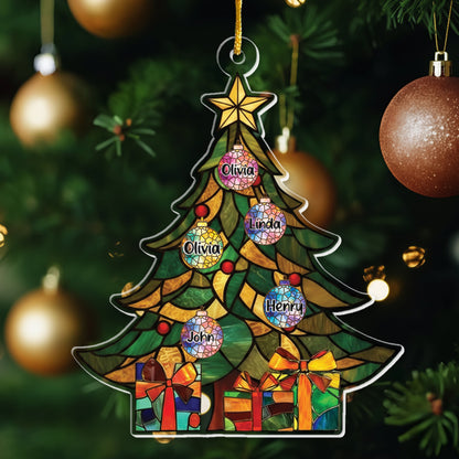 Holiday Family Tree - Personalized Custom Acrylic Ornament