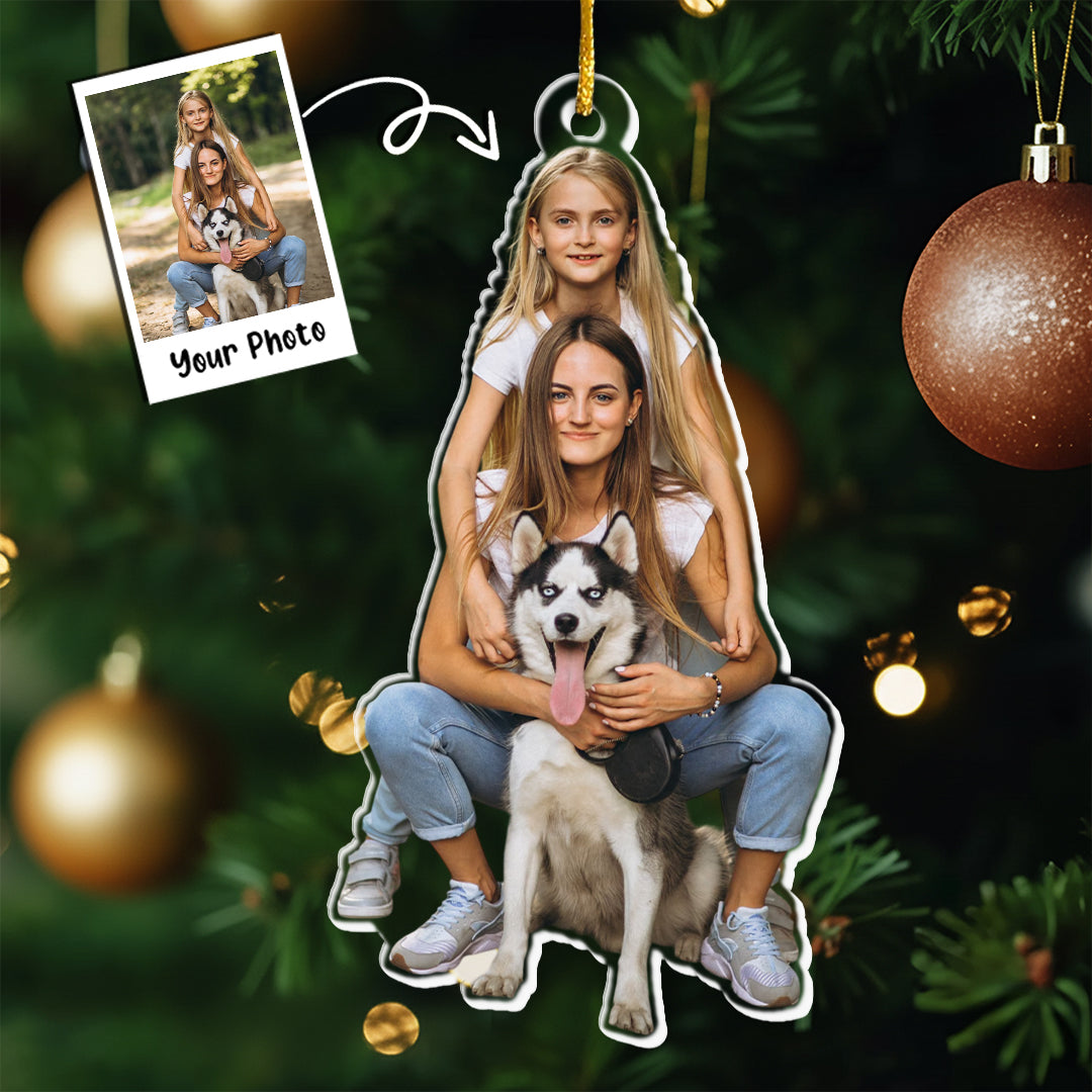 Custom Photo Christmas Gift From Santa - Dog & Cat Personalized Custom Ornament