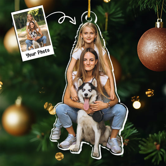 Custom Photo Christmas Gift From Santa - Dog & Cat Personalized Custom Ornament
