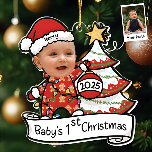 Baby's First Christmas - Personalized Acrylic Photo Ornament
