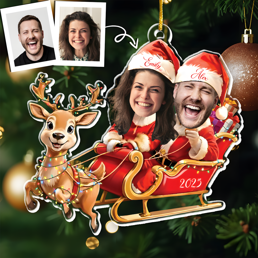 Couple Funny Custom Ornament - Personalized Acrylic Photo Ornament