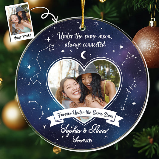 Forever Under The Same Stars - Personalized Best Friends Photo Ornament
