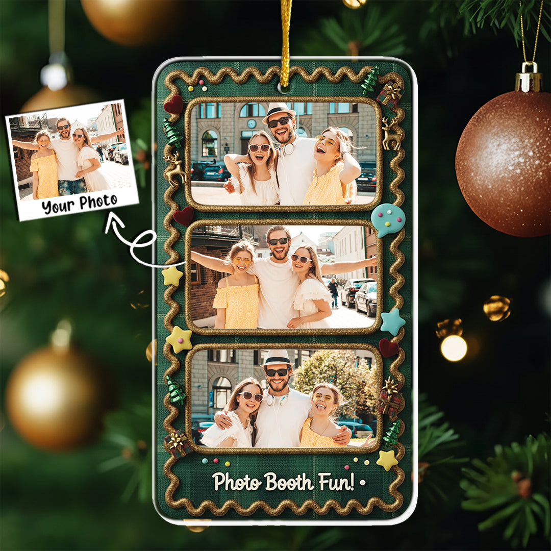 Gingerbread Photo Collage Ornament 2 - Photo Booth Fun Custom Picture Keepsake