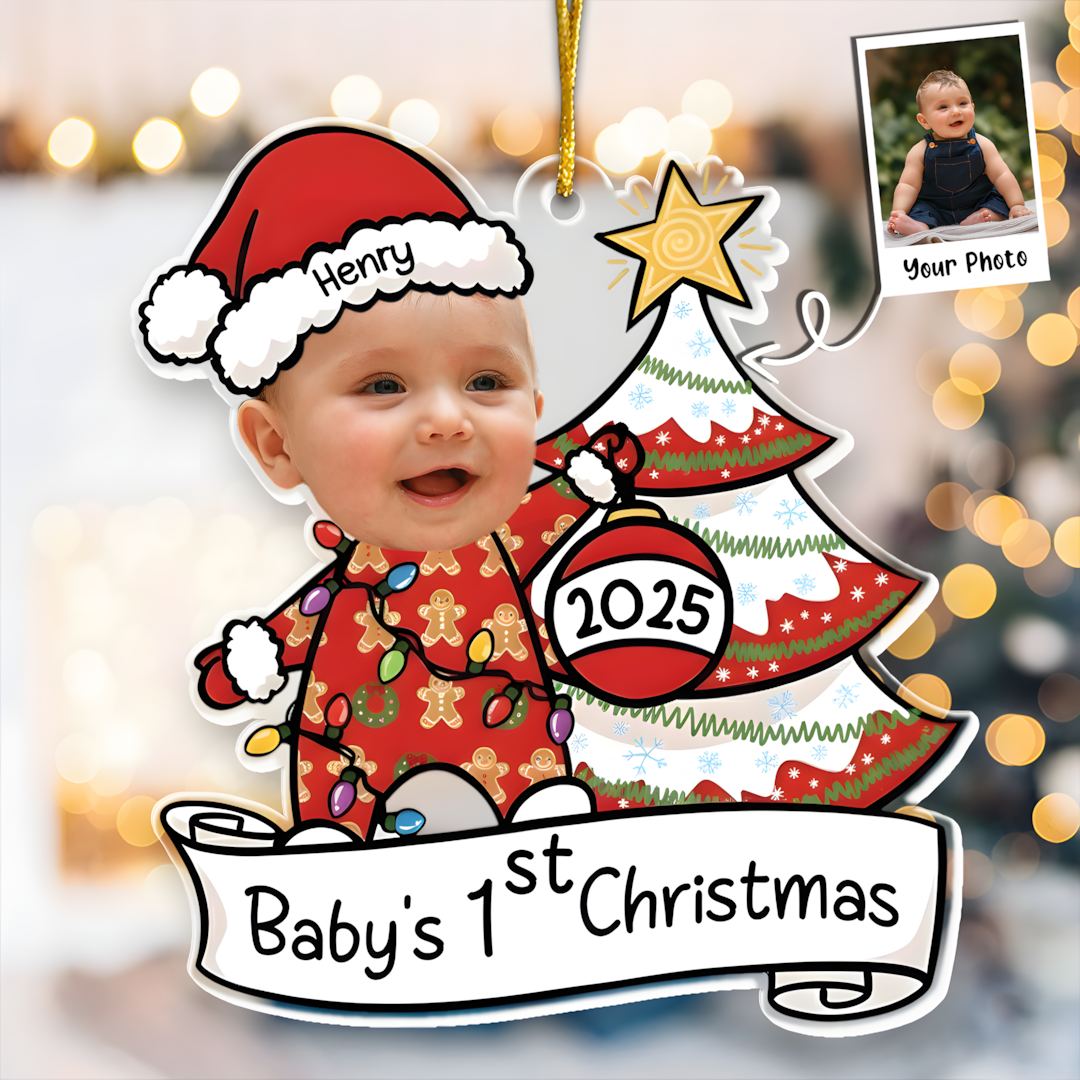 Baby's First Christmas - Personalized Acrylic Photo Ornament