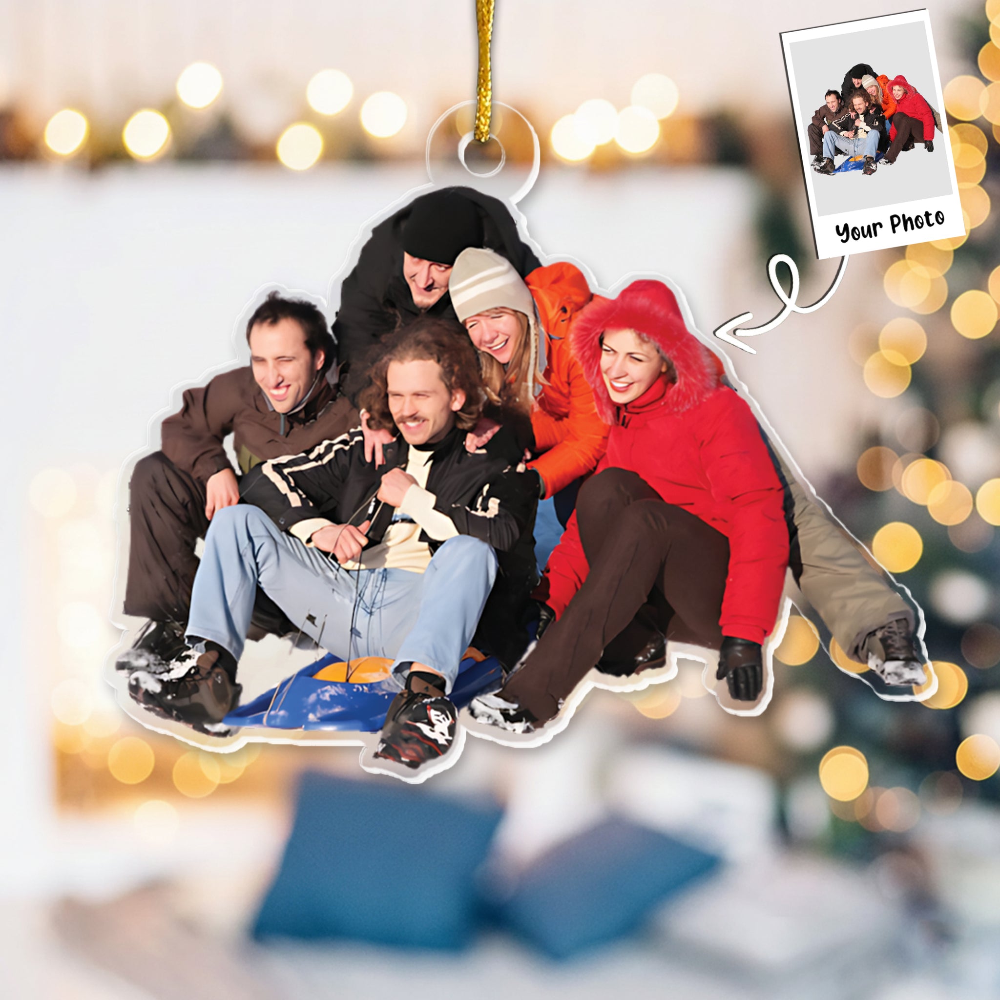 Gift For Friend - Personalized Friends Photo Ornament Christmas Gift For Friend