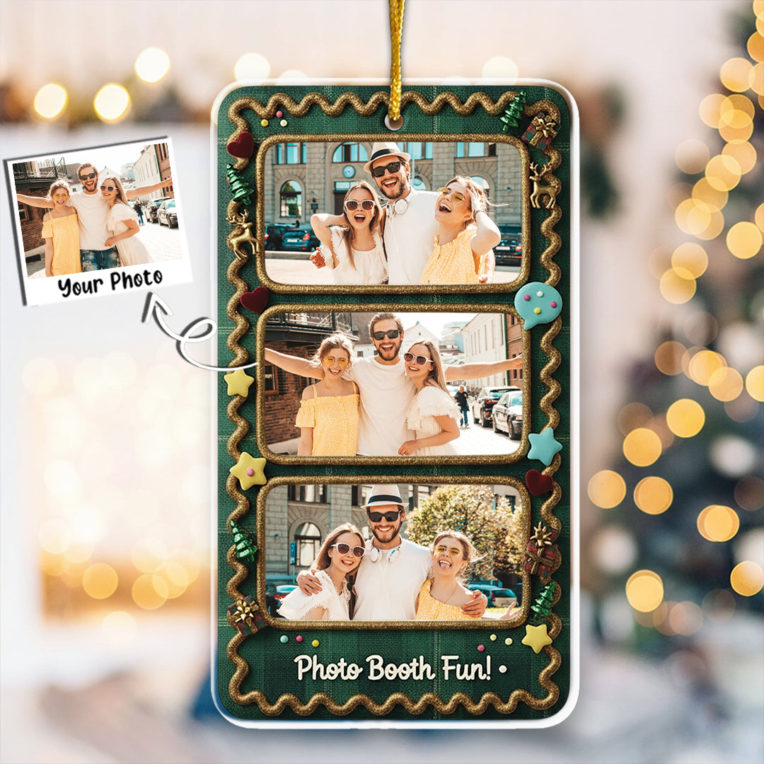 Gingerbread Photo Collage Ornament 2 - Photo Booth Fun Custom Picture Keepsake