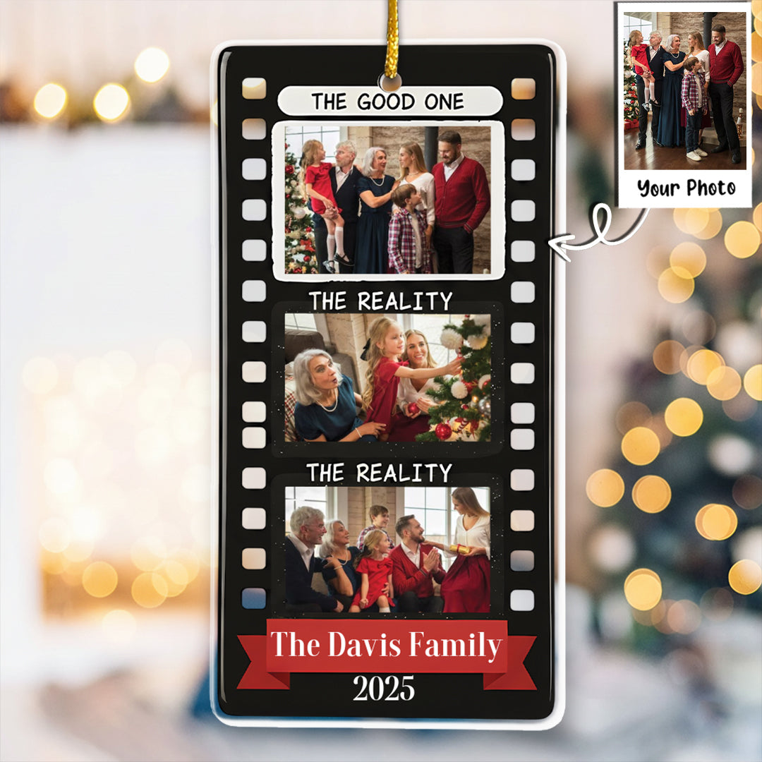 The Good One Vs The Reality Personalized Photo Ornament - Humorous Family Gift 2025