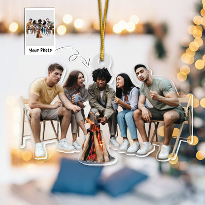 Camping Ornaments - Christmas Ornament Gift For Family & Friends - Personalized Acrylic Photo Ornament