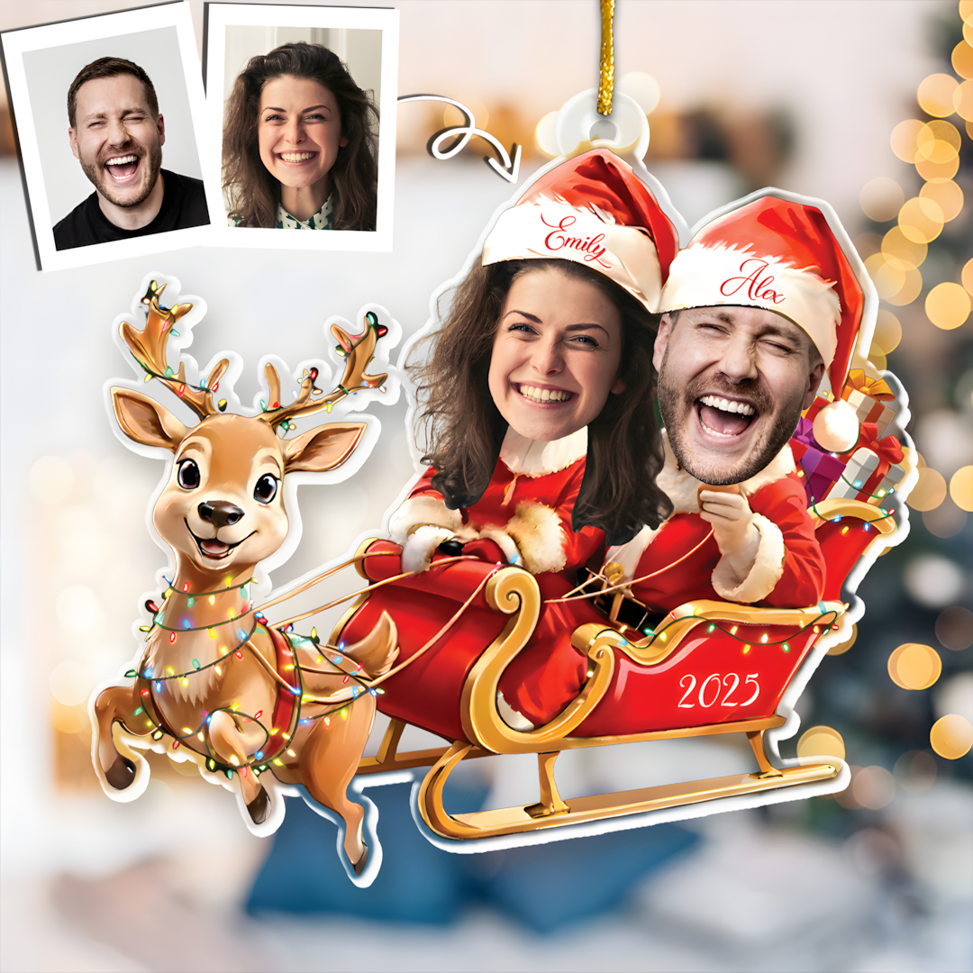 Couple Funny Custom Ornament - Personalized Acrylic Photo Ornament