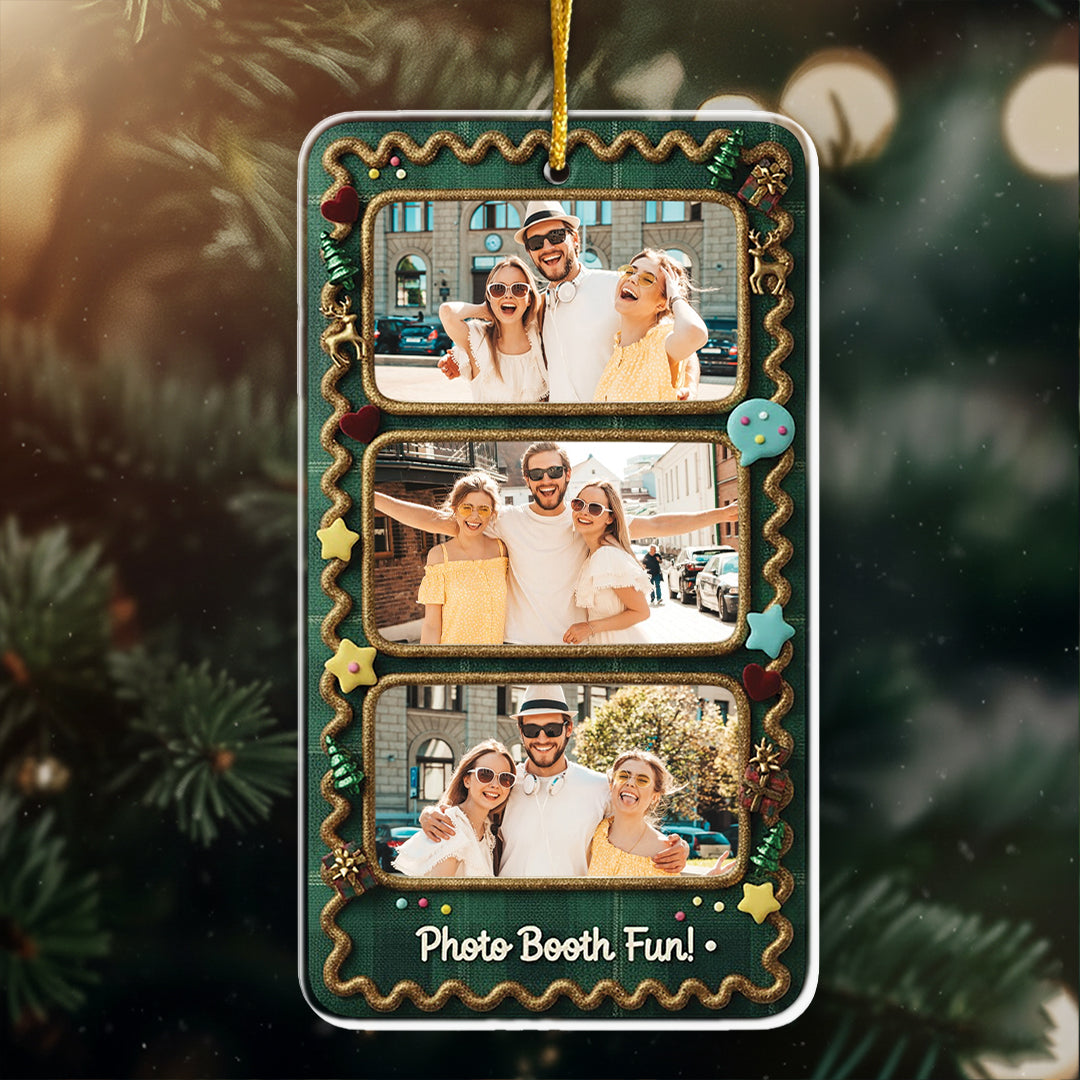 Gingerbread Photo Collage Ornament 2 - Photo Booth Fun Custom Picture Keepsake