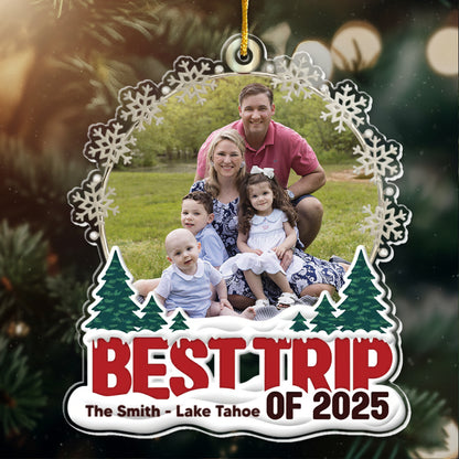 Best Trip Of 2025 - Personalized Acrylic Photo Ornament