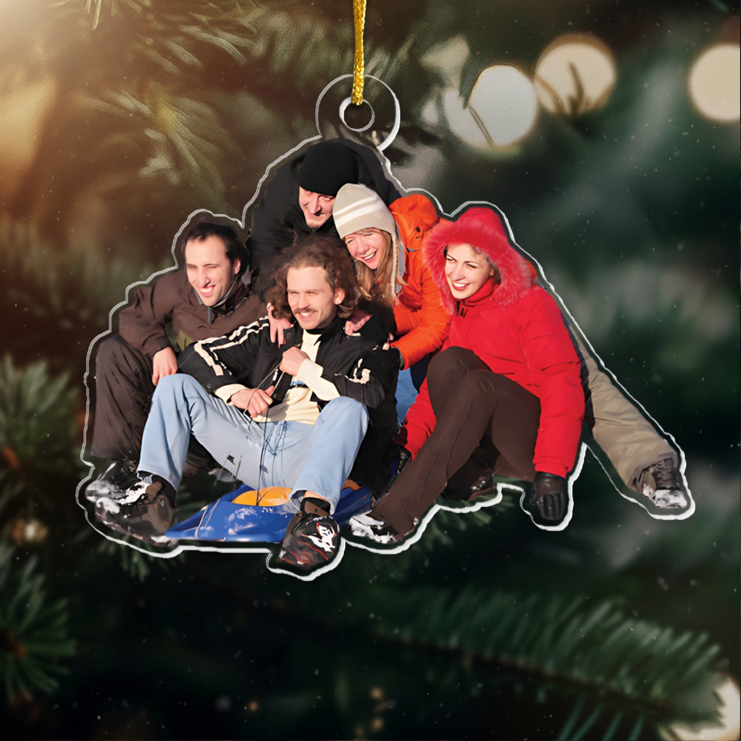 Gift For Friend - Personalized Friends Photo Ornament Christmas Gift For Friend