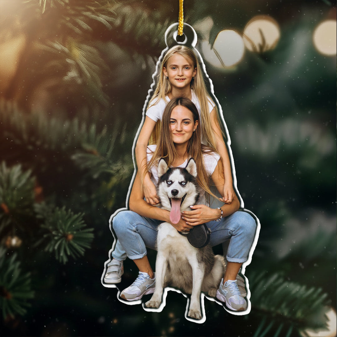 Custom Photo Christmas Gift From Santa - Dog & Cat Personalized Custom Ornament