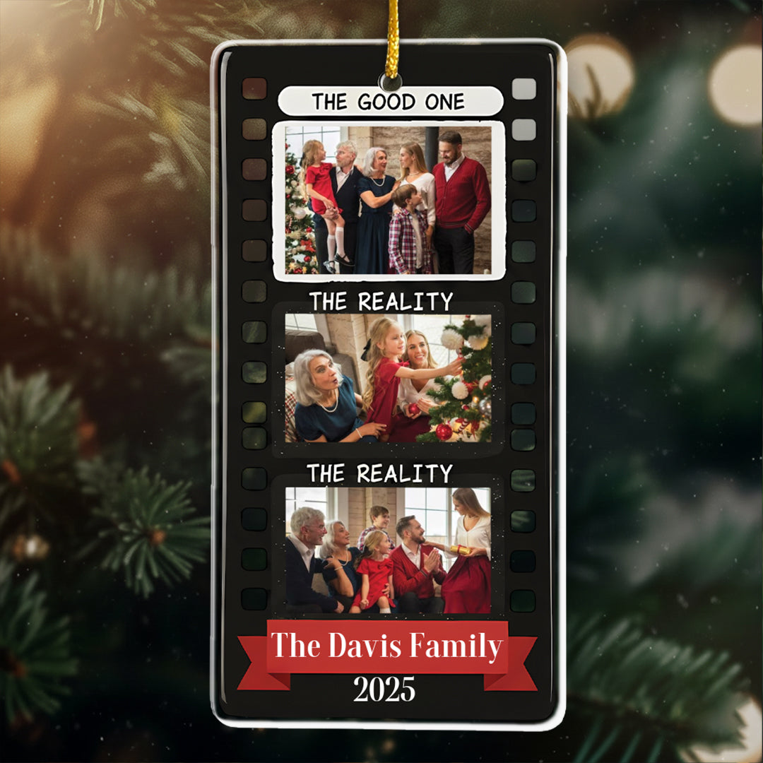 The Good One Vs The Reality Personalized Photo Ornament - Humorous Family Gift 2025