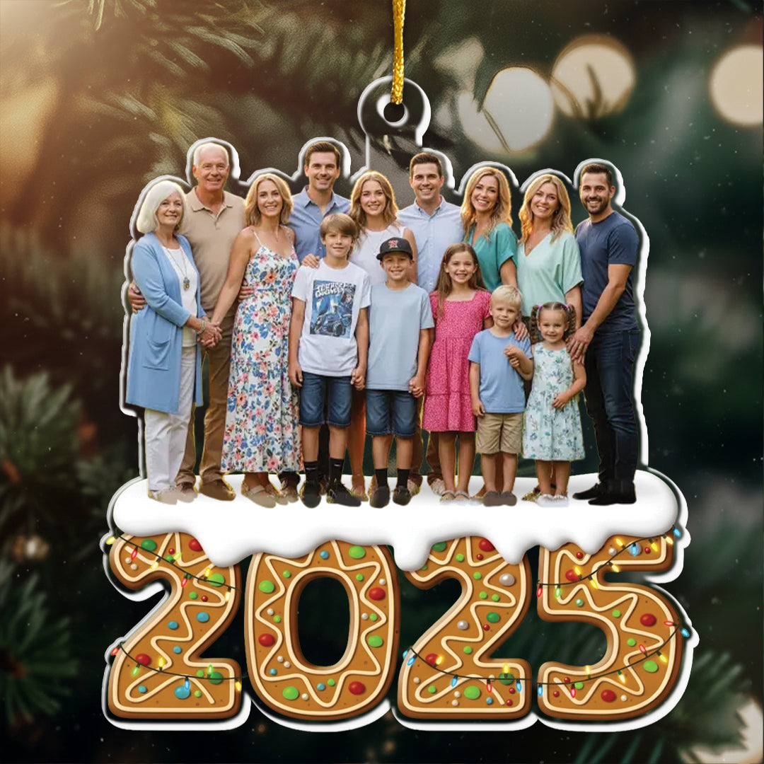 Custom Photo Acrylic Ornament - Personalized Christmas Birthday Gifts For Mom, Dad, Brother, Sister, Kids
