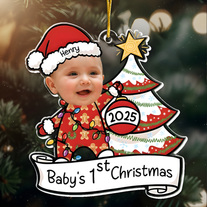 Baby's First Christmas - Personalized Acrylic Photo Ornament