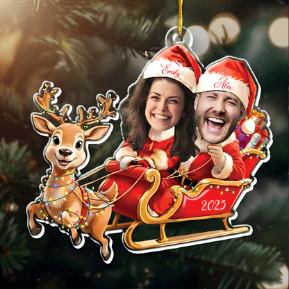 Couple Funny Custom Ornament - Personalized Acrylic Photo Ornament