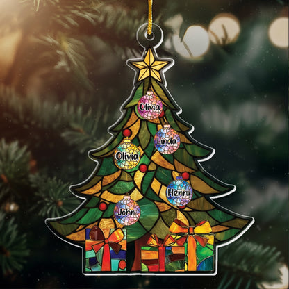 Holiday Family Tree - Personalized Custom Acrylic Ornament