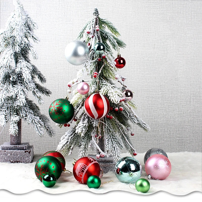 44Pcs 3/6CM Christmas Ball Christmas Tree Decoration Ornaments for Home Decor Halloween New Year Navidad Pendant Ball Accessory